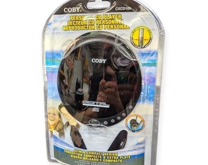 Coby CXCD109 Portable Personal CD Player Black Slim Compact Design W ...
