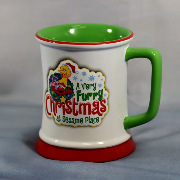 A Very Furry Christmas at Sesame Place holiday mug