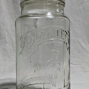 1981 Planters Peanuts 75th Anniversary glass jar