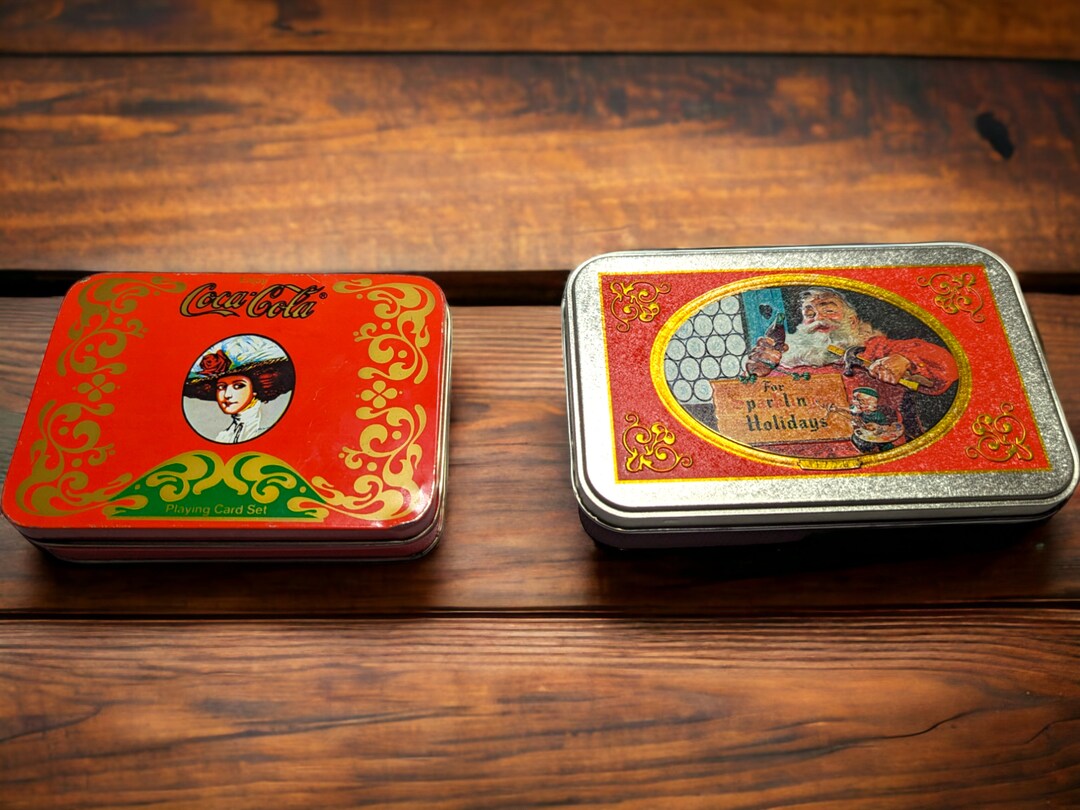 Coca-cola Playing Card Set & Collectible Tins Vintage Coke - Etsy