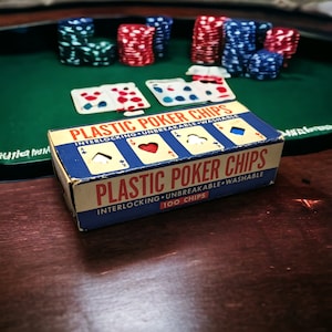エース プラスチック ポーカー チップ — ビンテージ ポーカー カード ゲーム チップ 100 枚