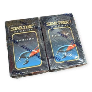 1996 Fleer STAR TREK Le jeu de cartes, 36 boosters scellés - Lot de 2