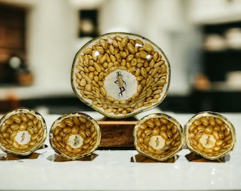 Vintage Planters Peanuts metal serving bowl dish set (5 pieces)