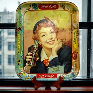 Antique Coca-Cola "Have a Coke... Thirst Knows No Season" serving display tray