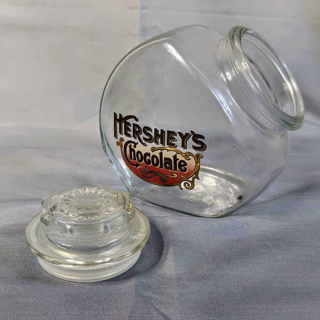 Vintage Hershey's Chocolate 6 Glass Candy Jar Etsy