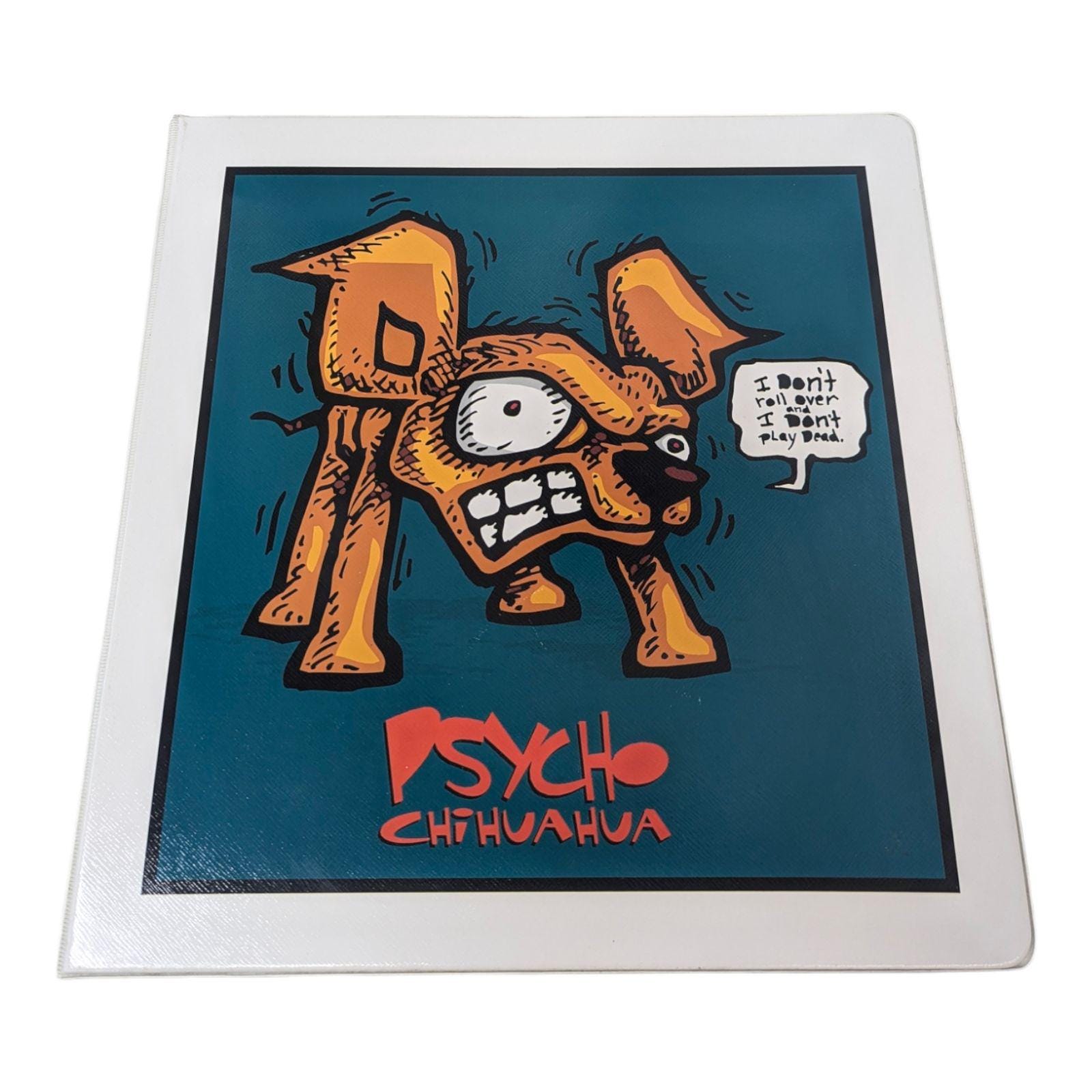 Vintage 1990s Psycho Chihuahua Three-ring Looseleaf Binder - Etsy