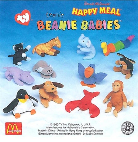 Mcdonalds mini on sale beanie baby collection