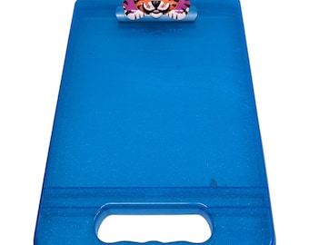 Vintage Lisa Frank "Hunter" Tiger Cub Rainbow Blue Clipboard with Accessories