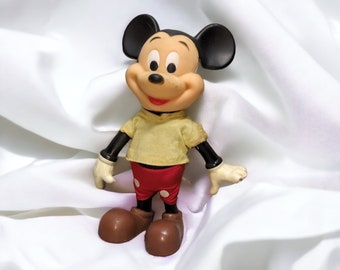 Vintage Mickey Mouse 7.5 inch figurine doll — Walt Disney Productions and R. Dakin  and Co.