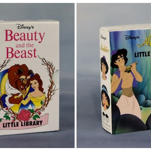 Vintage Disney Little Library mini picture books — featuring Disney&#39;s Aladdin and The Beauty and the Beast