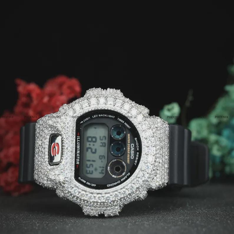 Gshock Watches Fully Iced Out G Shock Top Quality Black Lab Made