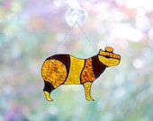 Stained Glass Capybara Suncatcher