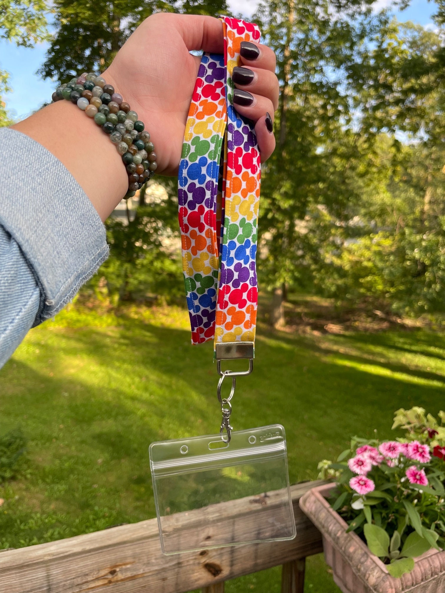 Rainbow Disney Lanyard / ID Holder -  UK