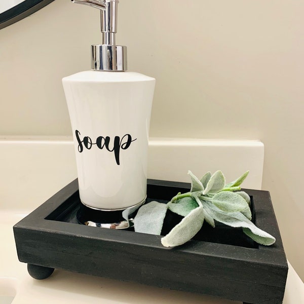 Kitchen Soap Dispenser Set With Tray Etsy