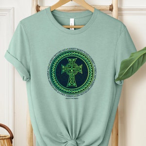 Shirt - Saint Patrick Prayer T-Shire, Comfy Unisex Jersey Short Sleeve Tee, St. Patrick&#39;s Day Gift, Catholic Clothing