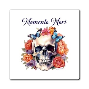 Stickers & Magnets - Momento Mori, Catholic Decor, Magnet, Catholic Gift, Stocking Stuffer, Skull