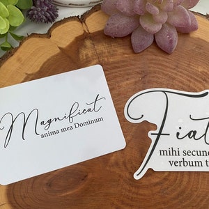 Stickers - Magnificat, Fiat, Catholic Stickers, Mother&#39;s Day Gifts, Teacher Gifts, Vinyl Stickers, Catholic Stickers