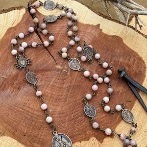 Rosary - Seven Sorrows Heirloom Quality Rosary, Sorrowful Mother Medal, Easter Gift, Lent, Catholic Gift, Bronze Crucifix