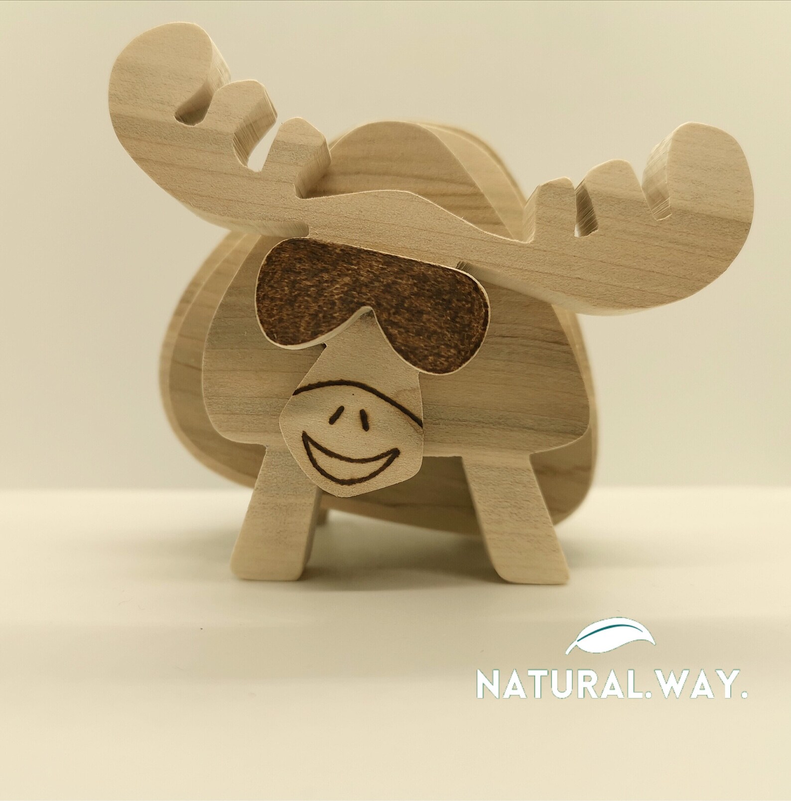 Wooden toy moose/Wood stacking toy Etsy