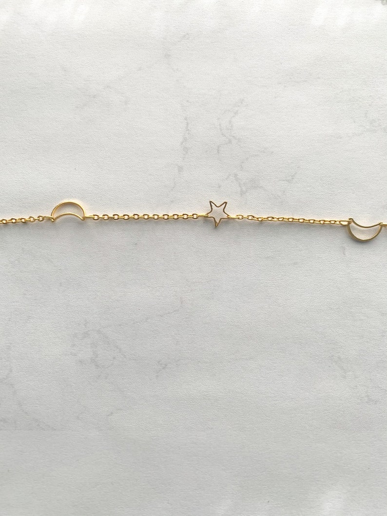 Star and Moon Choker Necklace