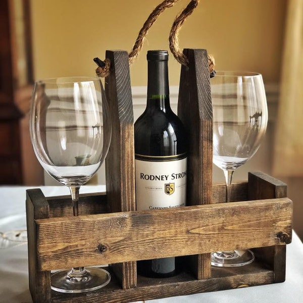 Custom Wine Caddy / Wine Carrier / Wine Decor