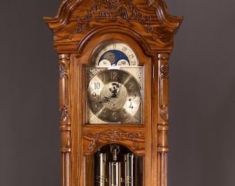 Vintage Sligh Grandfather Clock – Golden Oak,1980s - Etsy