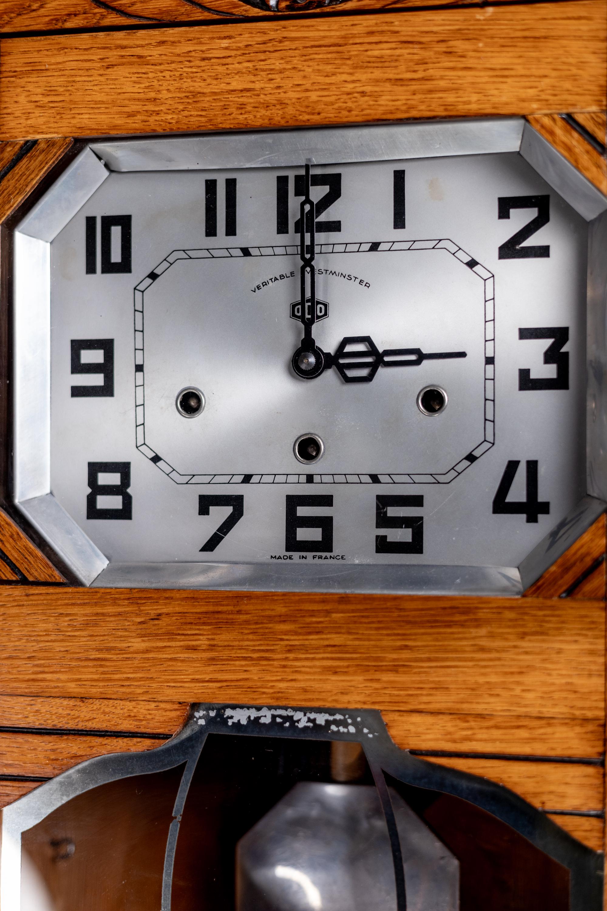 Vintage French Art Deco Wall Clock - Etsy