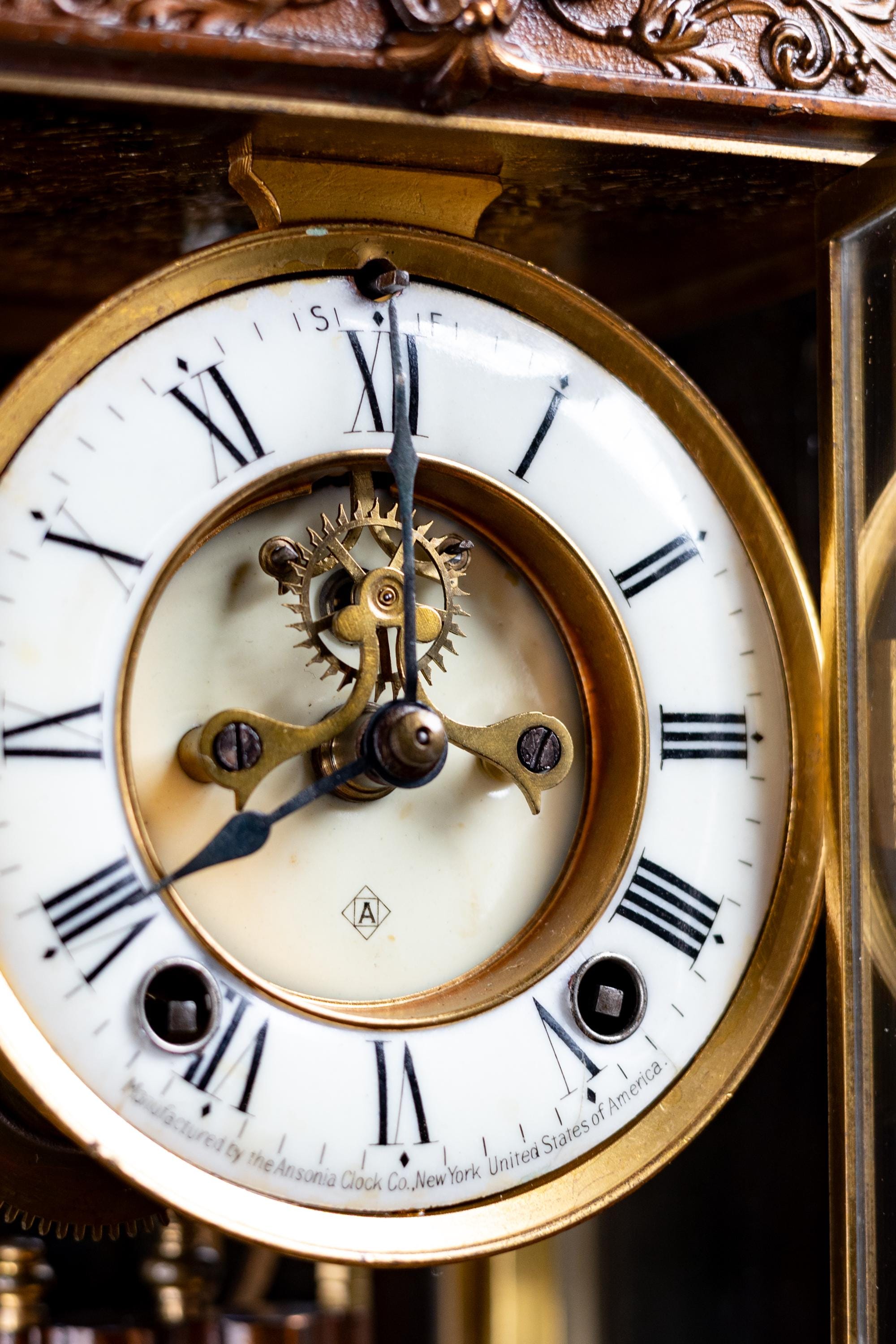 Antique Ansonia Crystal Regulator Clock With Mercury Pendulum - Etsy