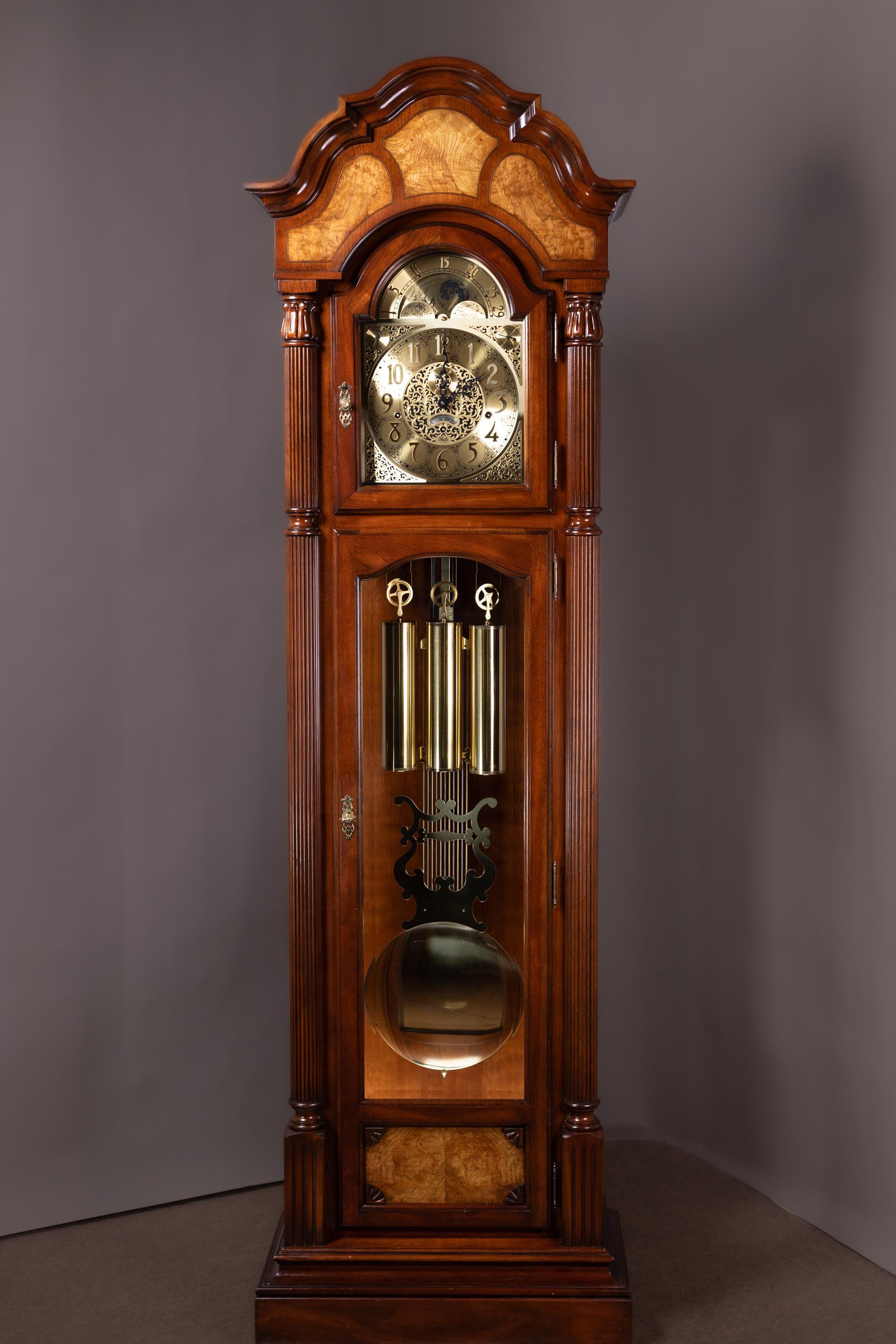 Sligh Grandfather Clock – Moon Phase Dial | Triple Chime