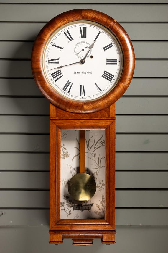 Antique Seth Thomas No. 2 Regulator Wall Clock - Etsy Israel