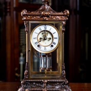 Ansonia Crystal Regulator Clock - Etsy
