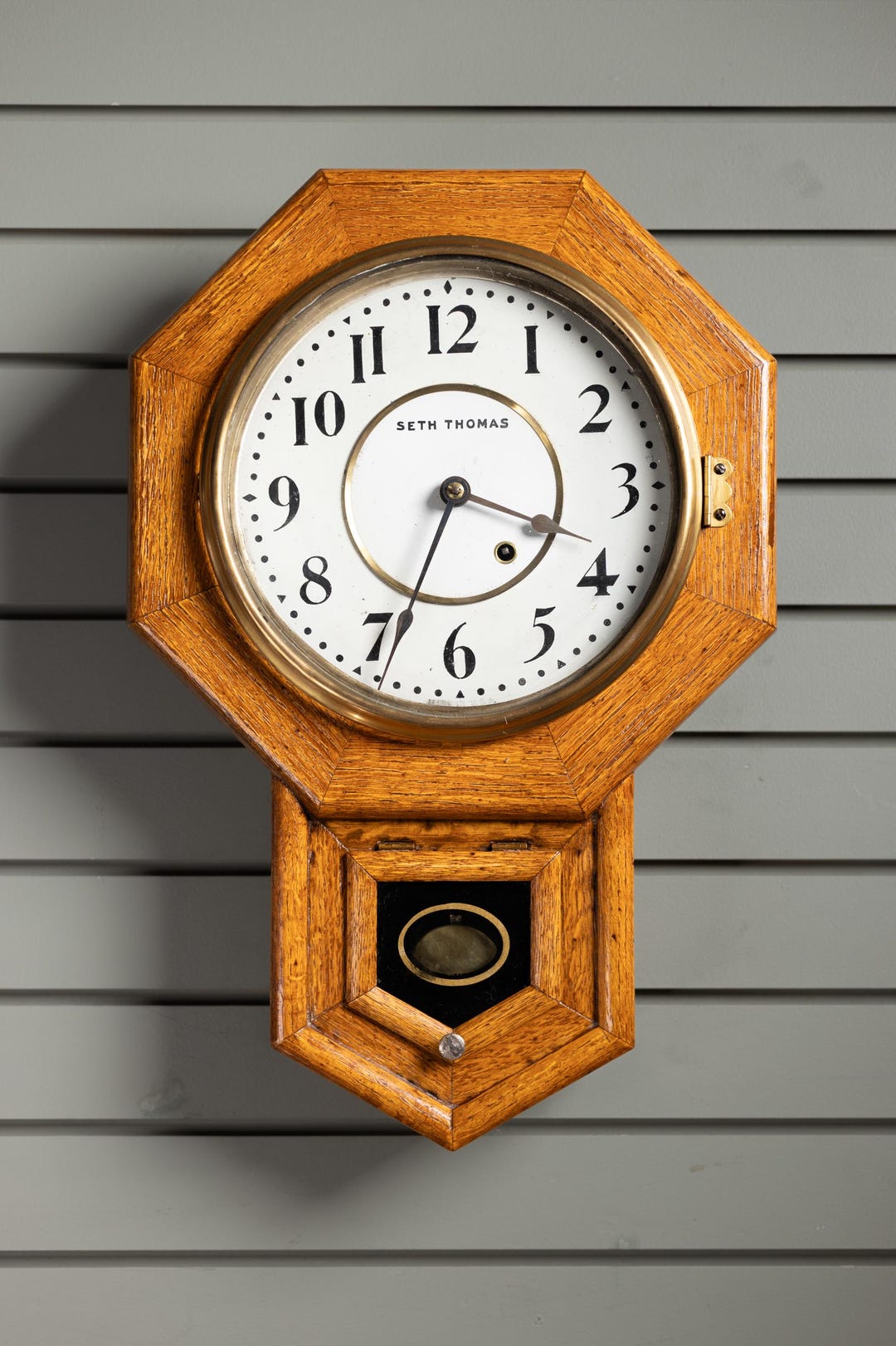Vintage Seth Thomas Schoolhouse Wall Clock - Etsy