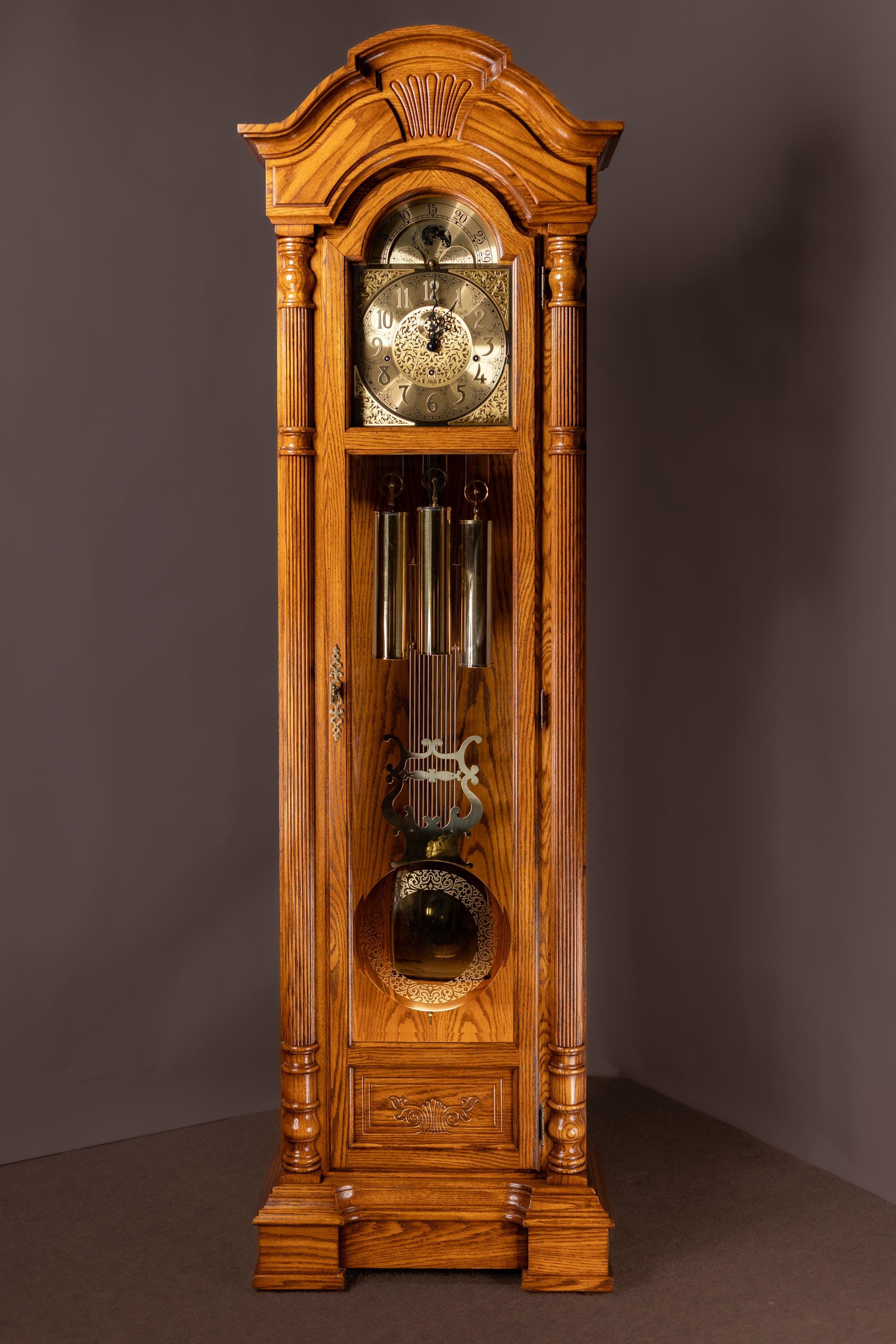 Vintage Sligh Grandfather Clock – Golden Oak,1980s - Etsy