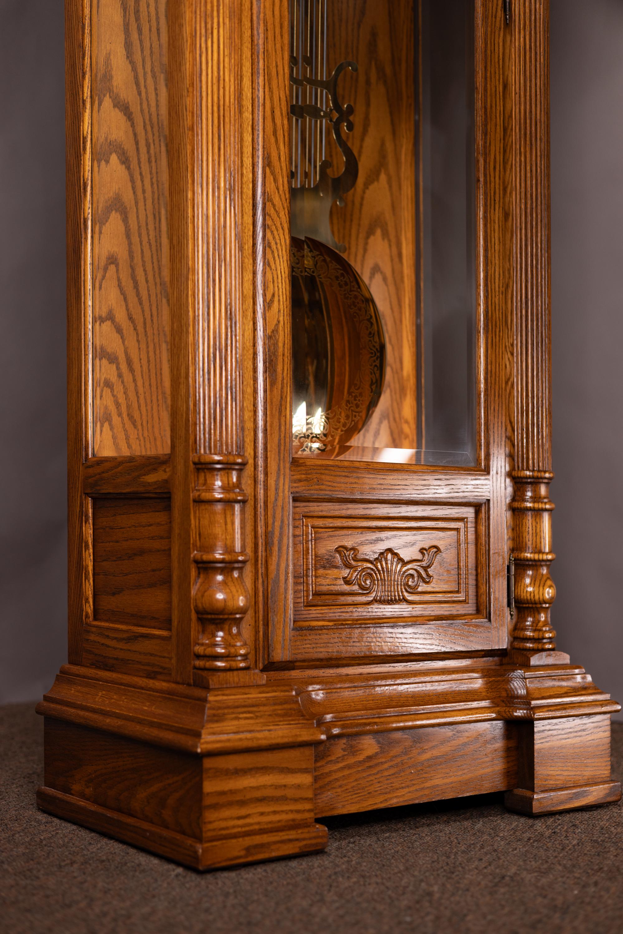 Vintage Sligh Grandfather Clock – Golden Oak,1980s - Etsy