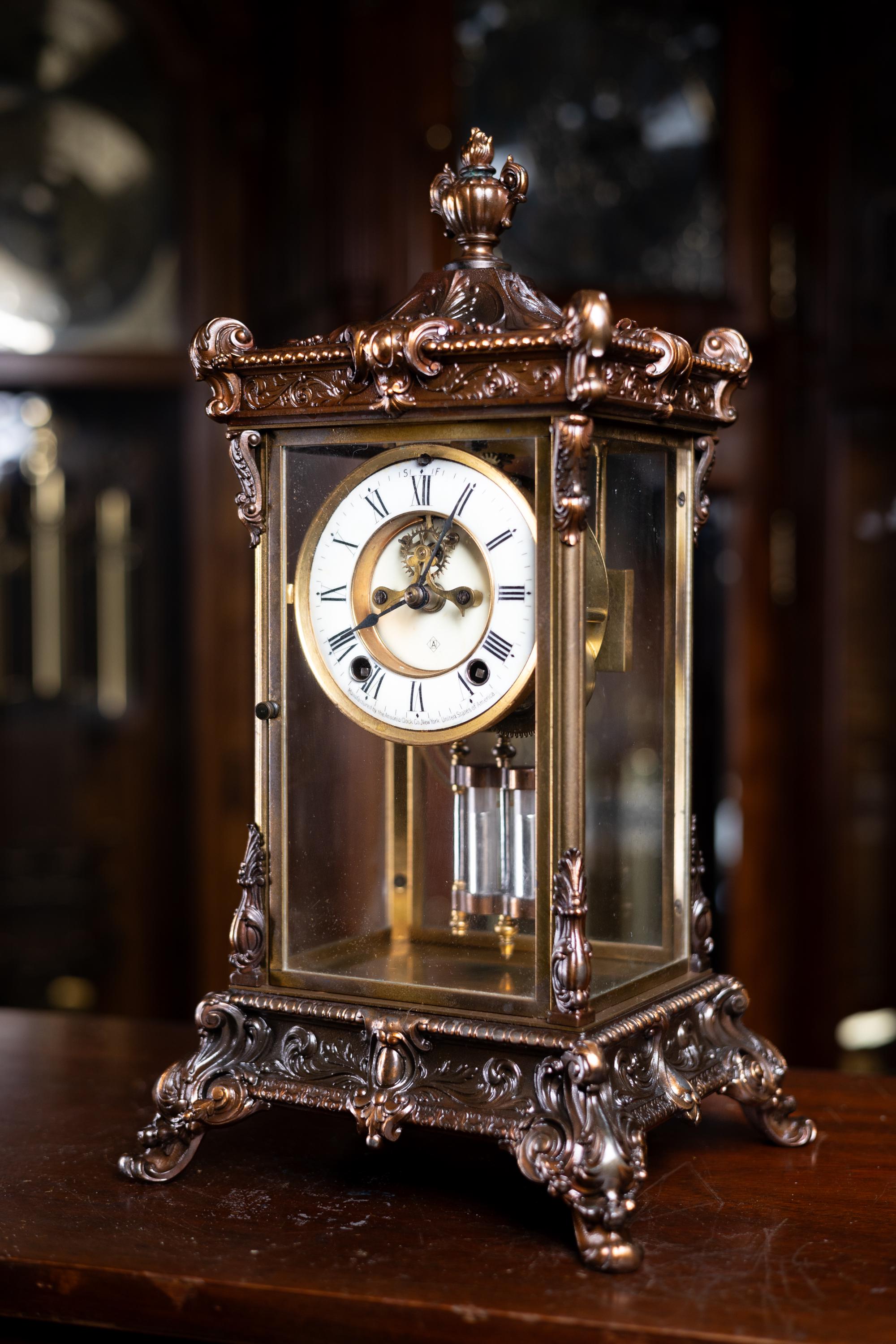 Antique Ansonia Crystal Regulator Clock With Mercury Pendulum - Etsy