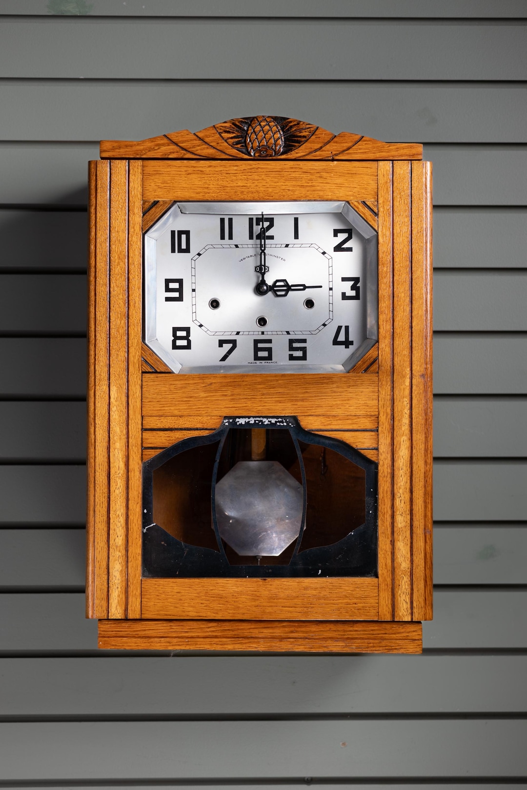 Vintage French Art Deco Wall Clock - Etsy