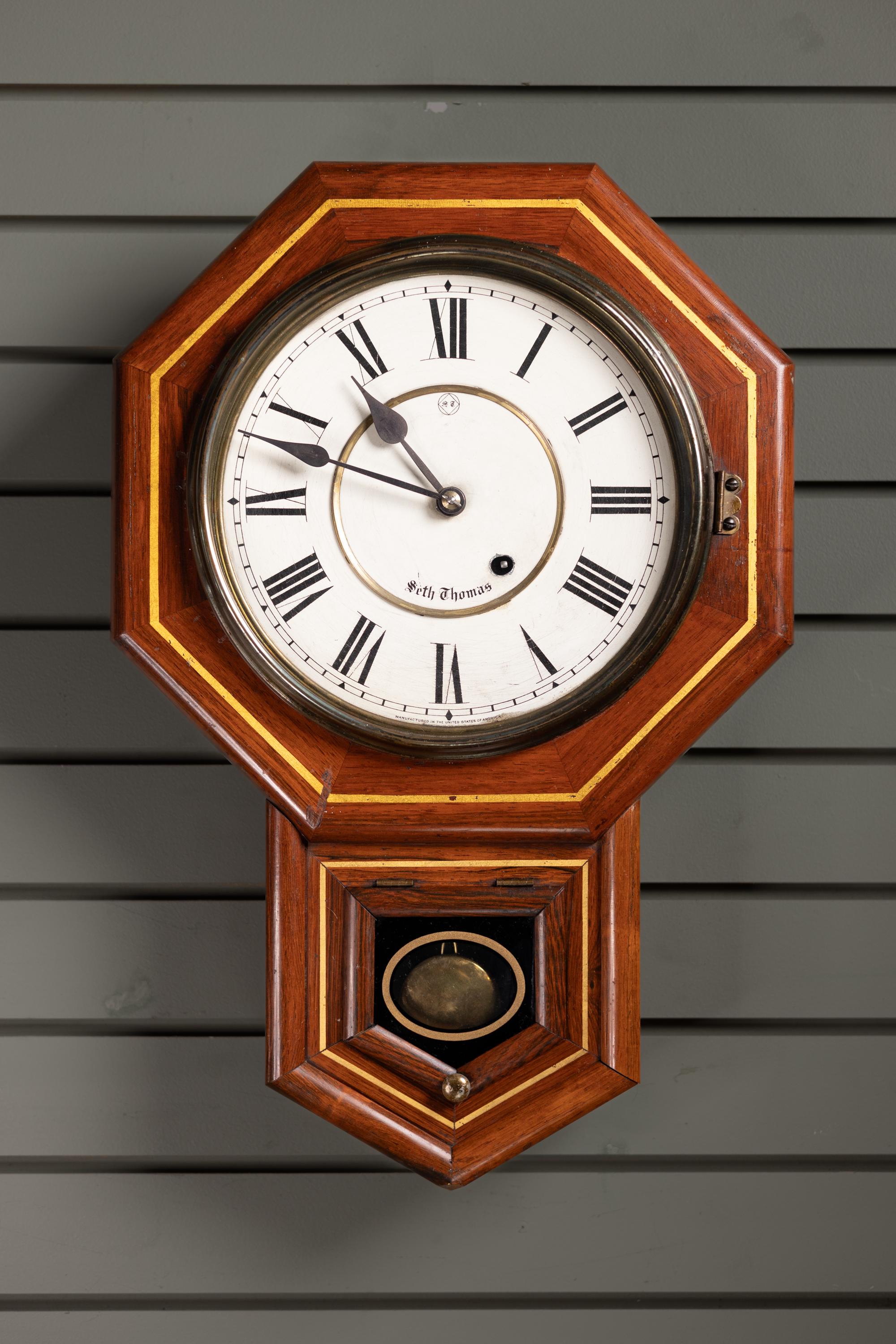 Antique Seth Thomas Octagon Schoolhouse Wall Clock - Etsy