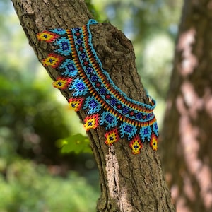 Huichol Necklace, hand-made