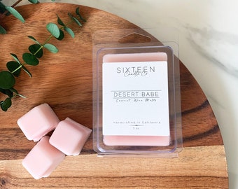 Desert Babe Scented Wax Melts: Coconut Wax Tart, Citrus & Woody