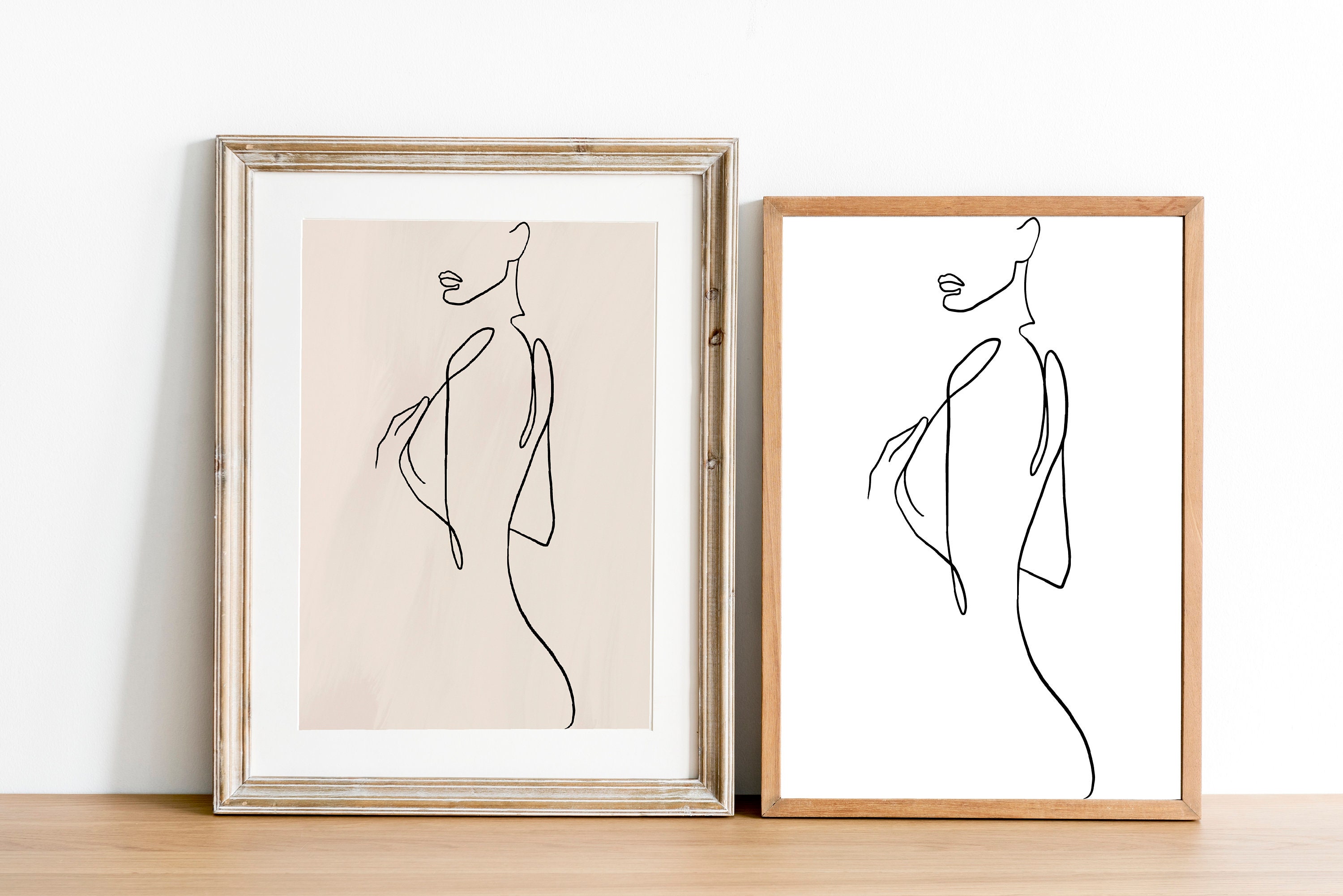 Abstract Body Line Art Woman Figure Drawing Minimal Line | Etsy