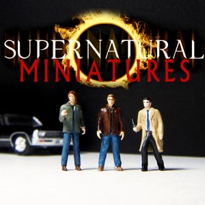 Miniature Supernatural! Dean, Sam, Castiel! HO Scale