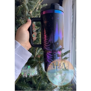 black chroma northern lights 40oz tumbler