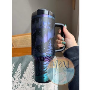 black chroma authetic northern lights 40oz tumbler