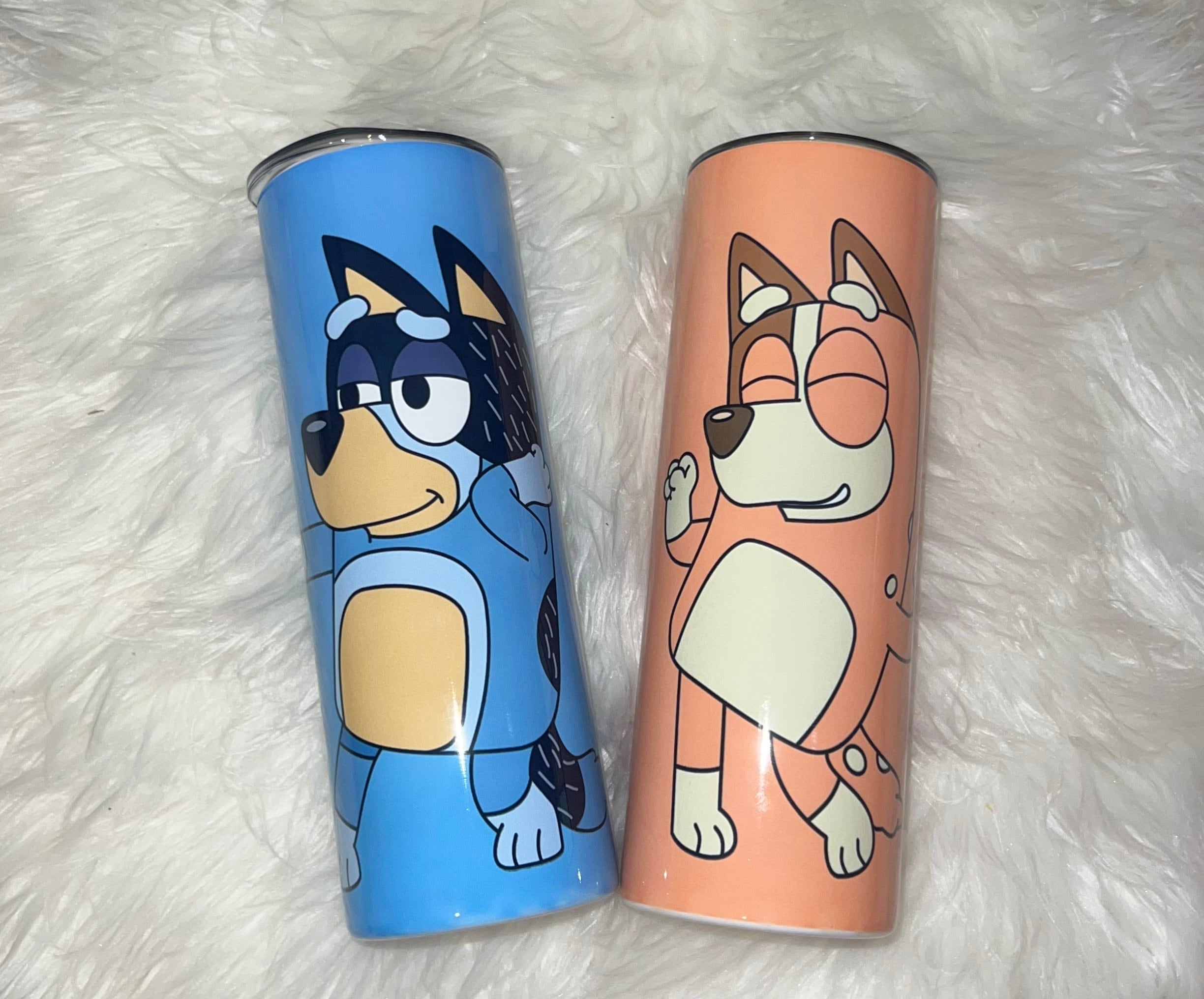 mom and dad Bluey tumbler set