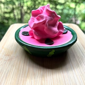 Fake watermelon pie, fake bake watermelon, watermelon tiered tray decor, summer tiered tray decor