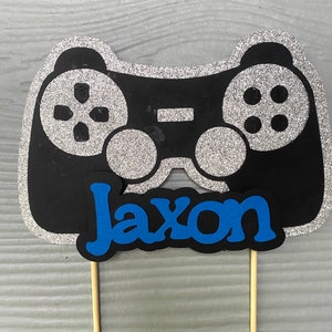 Gamer Cake Topper, Gamer Cake Topper, personalisiert mit Namen, Glitter Cake Topper