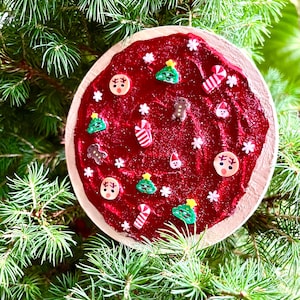 Fake Christmas cookie, fake bake cookie, wooden cookie, for tiered tray Christmas decor, Christmas coffee bar decor, faux cookie