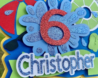 Pool party 3D cake topper, swim party cake topper, pool party decor, birthday  party cake topper, lake party, beach party
