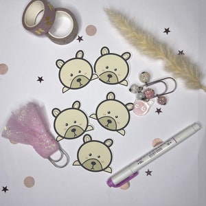 Cute Bear Die Cut Sticker| Cute Sticker| Journal Sticker| Planner Sticker
