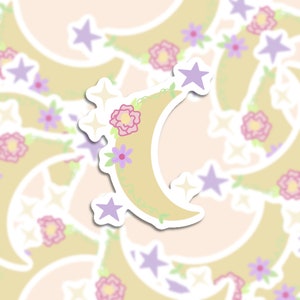 Crescent Moon Sticker|Hydro Flask Sticker|Cute Sticker|Laptop Sticker||Waterproof Sticker|Planner Sticker| Cute Sticker|Water Bottle Sticker
